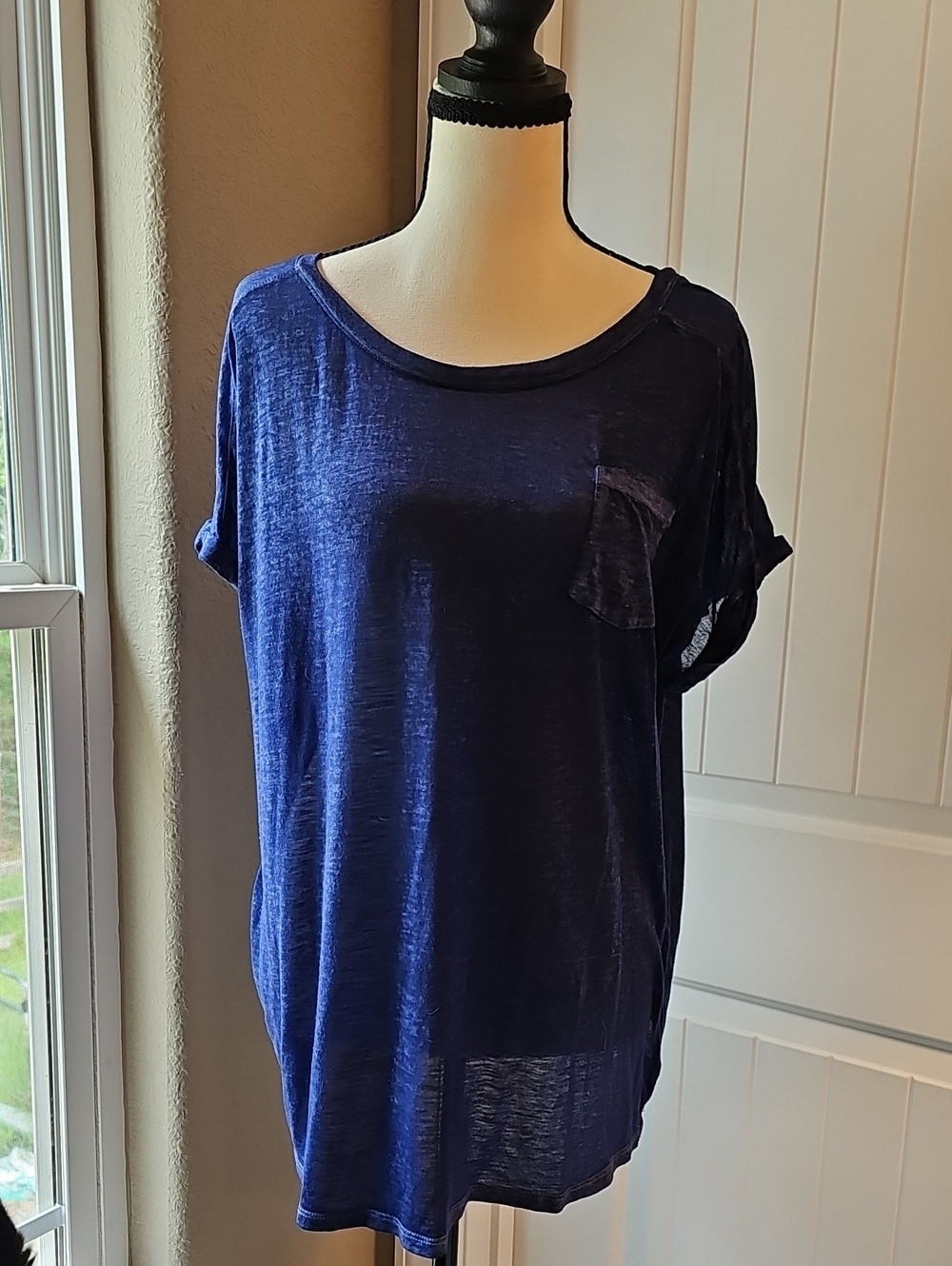 Style & Co. Deep Navy Short Sleeve Pocket Tee